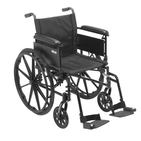 DRIVE MEDICAL Cruiser X4 Lightweight Dual Axle Wheelchair - 16" Seat cx416adfa-sf
